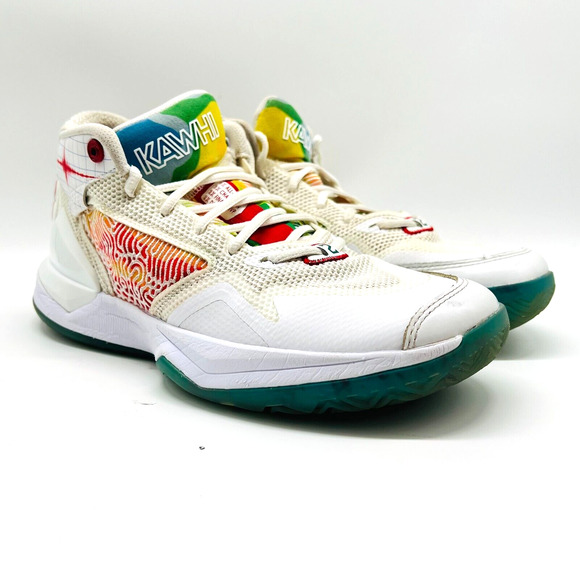 New Balance Shoes Mens 8 White Red Green Kawhi II Sneakers Basketball Trainers - Picture 2 of 10